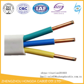 однопроволочная или многопроволочная медная 2 3 сердечников изолированный PVC плоский круглый провод кабель